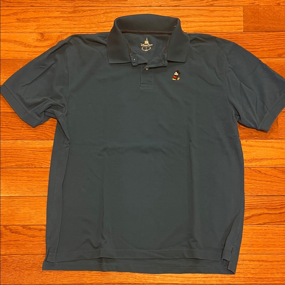 Disney Men's Polo Shirt in Dark Blue with Embroidered Design